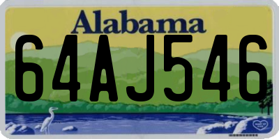 AL license plate 64AJ546