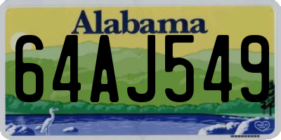 AL license plate 64AJ549