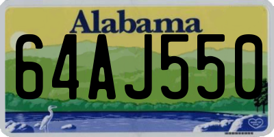 AL license plate 64AJ550