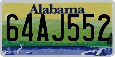AL license plate 64AJ552