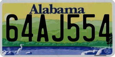 AL license plate 64AJ554
