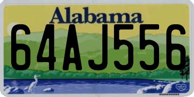 AL license plate 64AJ556