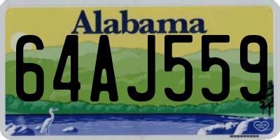AL license plate 64AJ559
