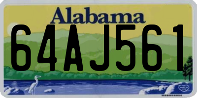 AL license plate 64AJ561