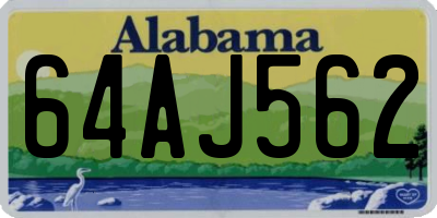 AL license plate 64AJ562