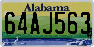 AL license plate 64AJ563