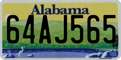 AL license plate 64AJ565