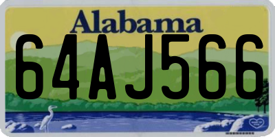AL license plate 64AJ566