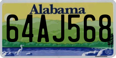 AL license plate 64AJ568