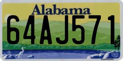 AL license plate 64AJ571