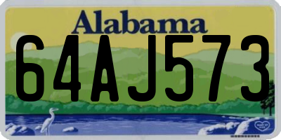 AL license plate 64AJ573