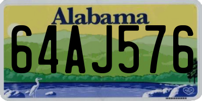 AL license plate 64AJ576