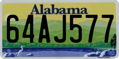 AL license plate 64AJ577