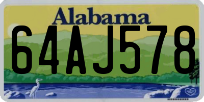 AL license plate 64AJ578