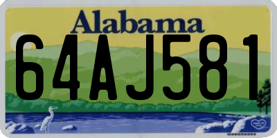 AL license plate 64AJ581