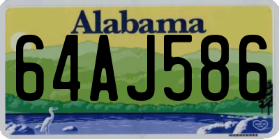 AL license plate 64AJ586