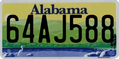 AL license plate 64AJ588