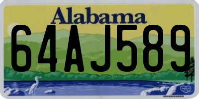 AL license plate 64AJ589