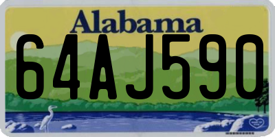 AL license plate 64AJ590