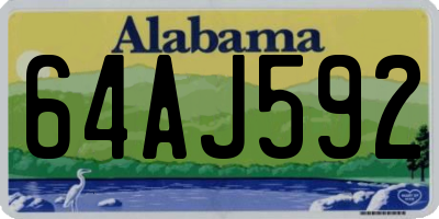 AL license plate 64AJ592