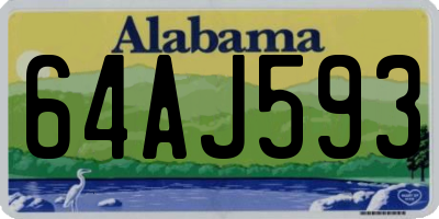 AL license plate 64AJ593