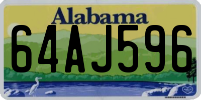 AL license plate 64AJ596