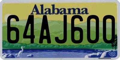 AL license plate 64AJ600