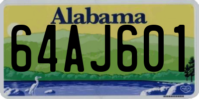 AL license plate 64AJ601