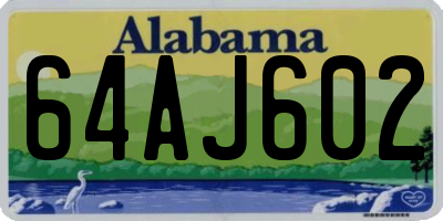AL license plate 64AJ602