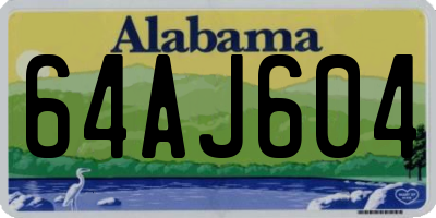 AL license plate 64AJ604