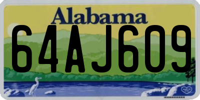 AL license plate 64AJ609