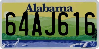 AL license plate 64AJ616