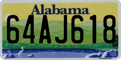 AL license plate 64AJ618