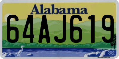 AL license plate 64AJ619