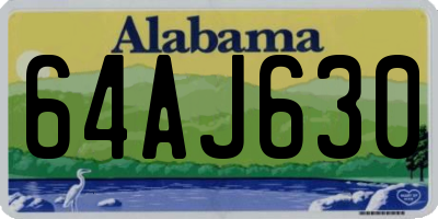 AL license plate 64AJ630