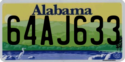 AL license plate 64AJ633