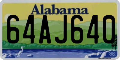 AL license plate 64AJ640