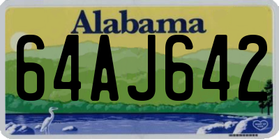 AL license plate 64AJ642