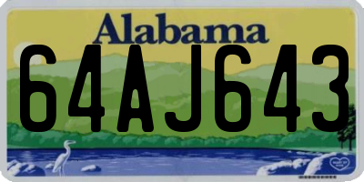 AL license plate 64AJ643