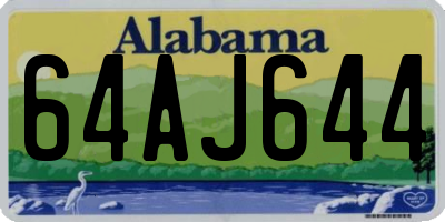 AL license plate 64AJ644