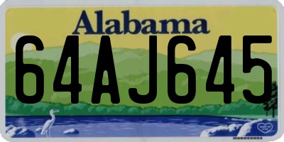 AL license plate 64AJ645