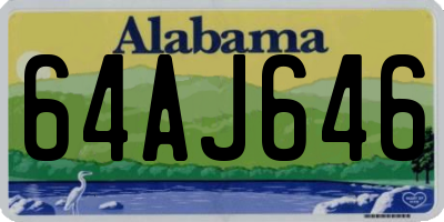 AL license plate 64AJ646