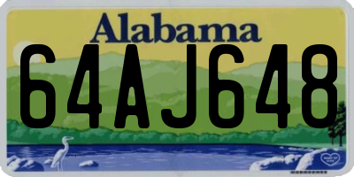 AL license plate 64AJ648