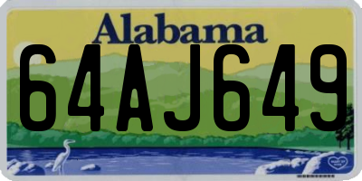 AL license plate 64AJ649