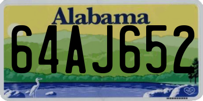 AL license plate 64AJ652