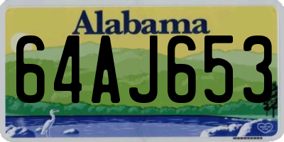 AL license plate 64AJ653