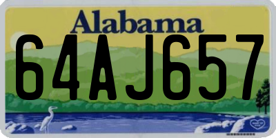 AL license plate 64AJ657