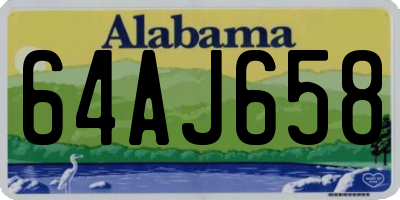 AL license plate 64AJ658