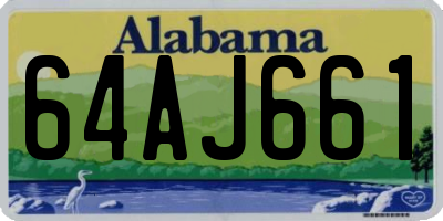 AL license plate 64AJ661