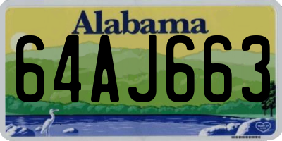 AL license plate 64AJ663